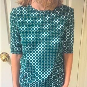 Women's Green Patterned Top